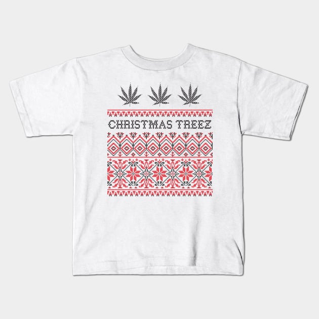 XMAS trees Kids T-Shirt by shanin666